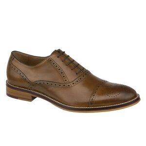NEW!! Men’s Johnston & Murphy Conard Cap Toe Tan Calfskin Lace Up Size 8.5W